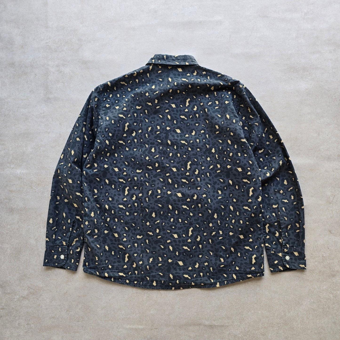 Carhartt WIP Rocha Leopard Print Long Sleeve Button Up Shirt - S