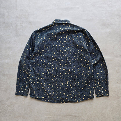Carhartt WIP Rocha Leopard Print Long Sleeve Button Up Shirt - S