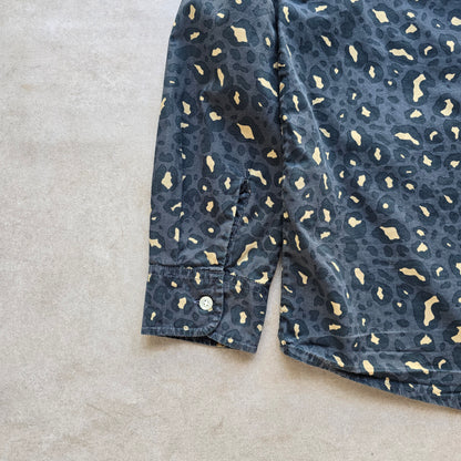 Carhartt WIP Rocha Leopard Print Long Sleeve Button Up Shirt - S