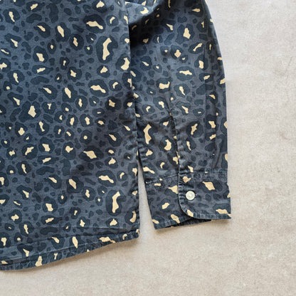 Carhartt WIP Rocha Leopard Print Long Sleeve Button Up Shirt - S