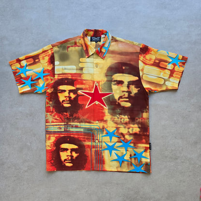 Vintage 90's Dragonfly Che Guevara AOP Short Sleeve Button Up Shirt - XL