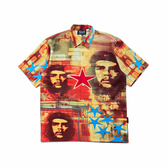 Vintage 90's Dragonfly Che Guevara AOP Short Sleeve Button Up Shirt - XL