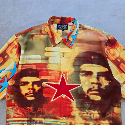 Vintage 90's Dragonfly Che Guevara AOP Short Sleeve Button Up Shirt - XL