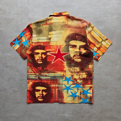 Vintage 90's Dragonfly Che Guevara AOP Short Sleeve Button Up Shirt - XL