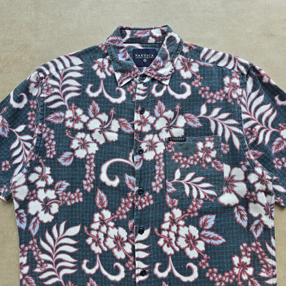 Vintage 90's Nautica Jeans Company Hawaiian Button Up Shirt - M