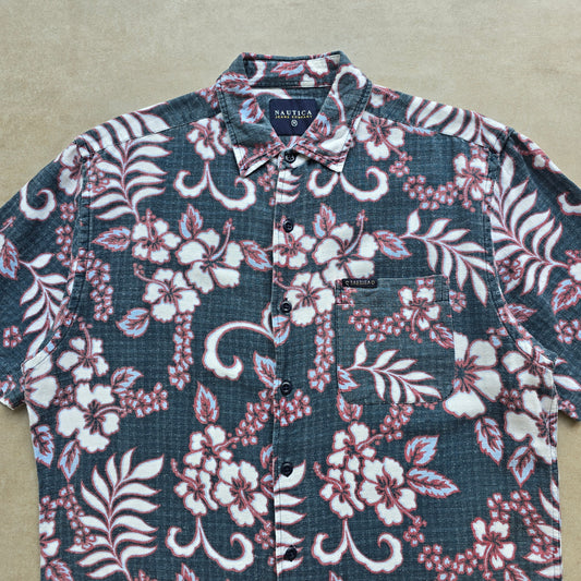 Vintage 90's Nautica Jeans Company Hawaiian Button Up Shirt - M