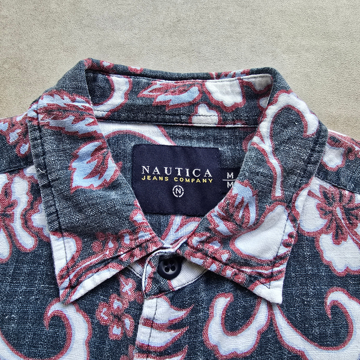 Vintage 90's Nautica Jeans Company Hawaiian Button Up Shirt - M