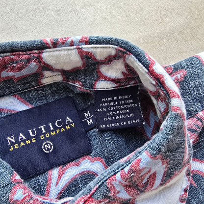 Vintage 90's Nautica Jeans Company Hawaiian Button Up Shirt - M