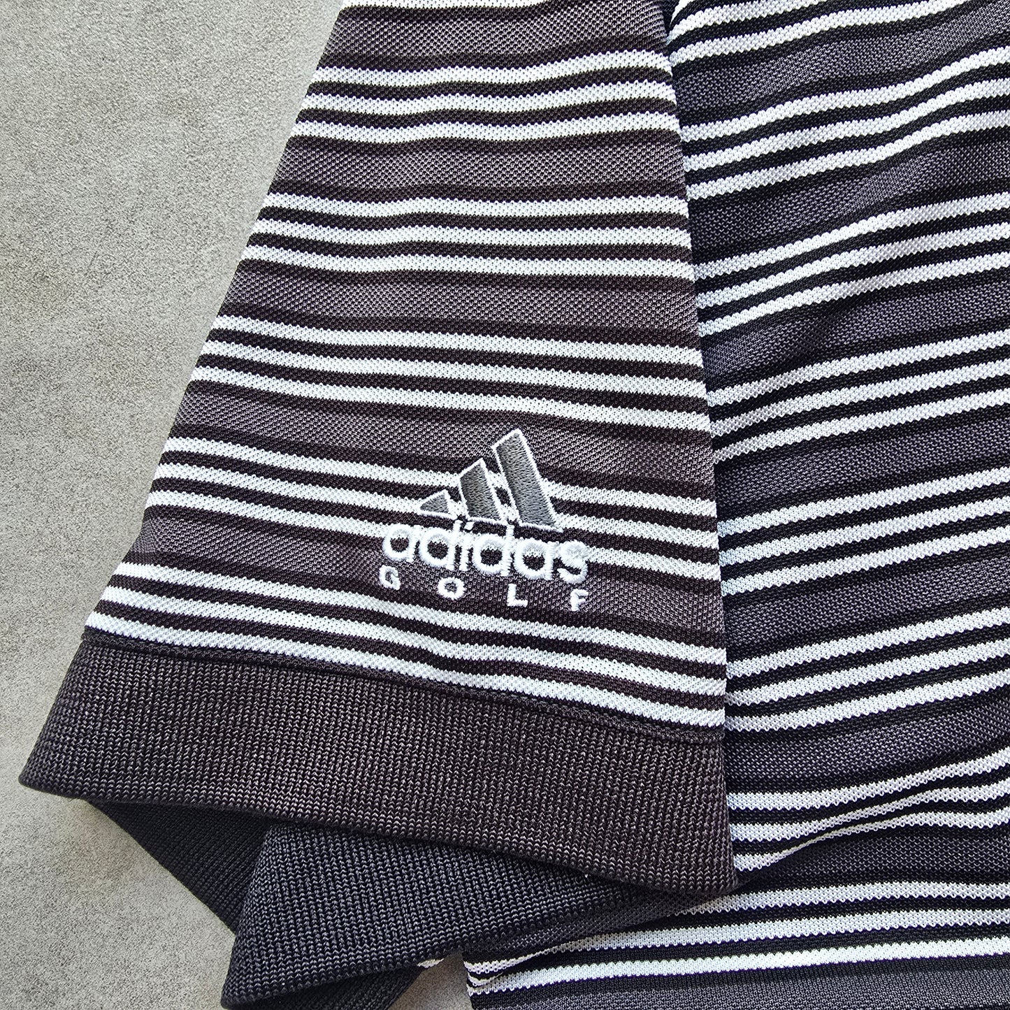 Vintage 90's Adidas Golf Striped Polo Shirt - L