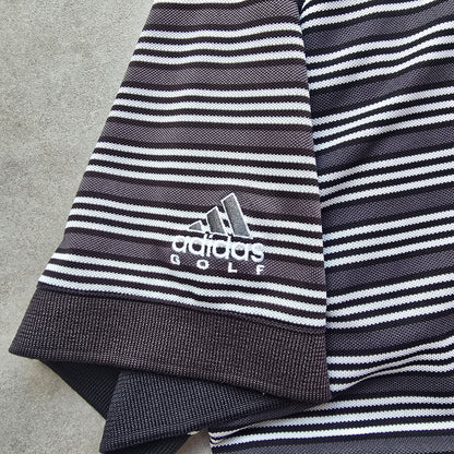 Vintage 90's Adidas Golf Striped Polo Shirt - L