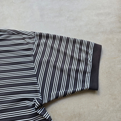 Vintage 90's Adidas Golf Striped Polo Shirt - L
