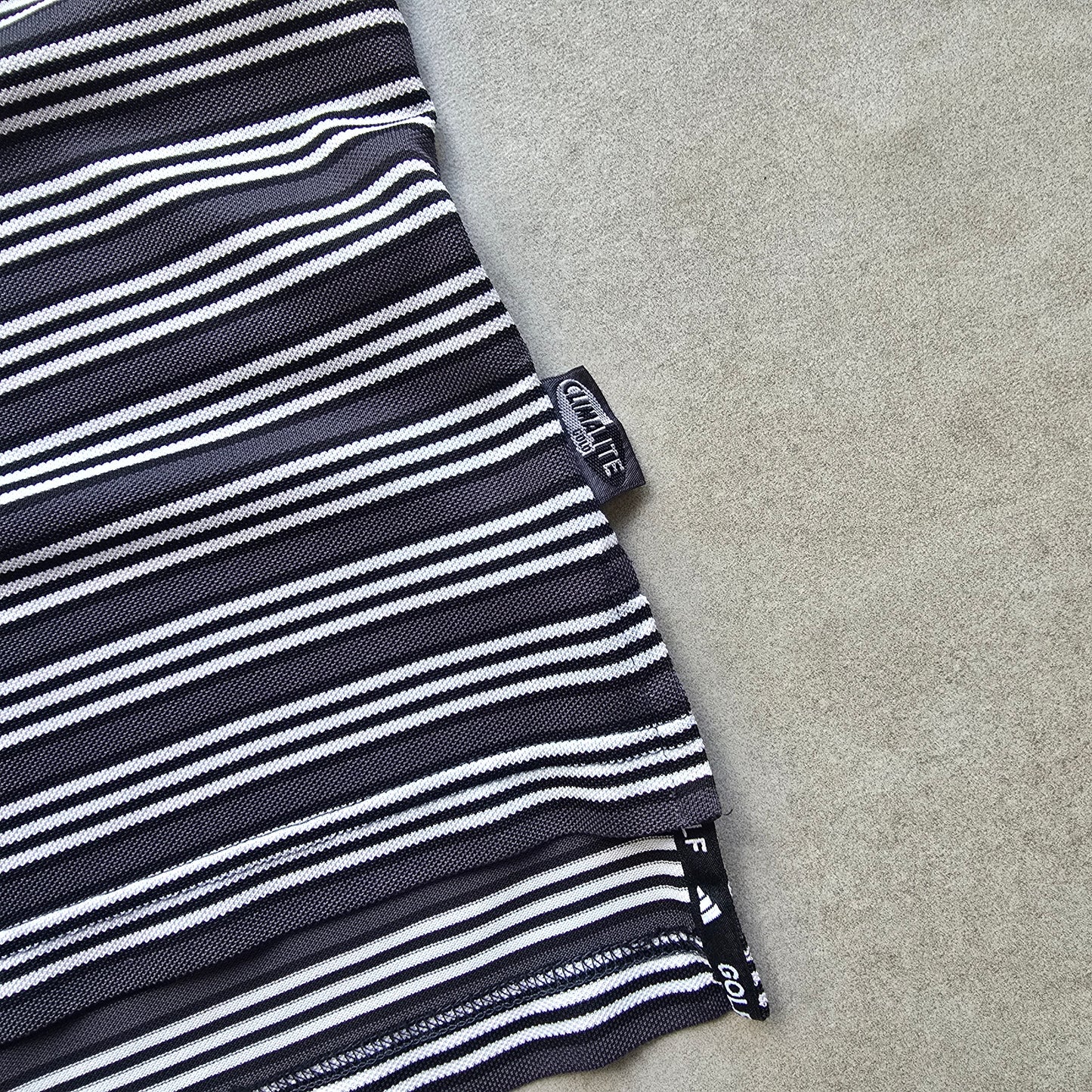 Vintage 90's Adidas Golf Striped Polo Shirt - L