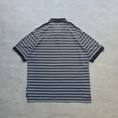 Vintage 90's Adidas Golf Striped Polo Shirt - L