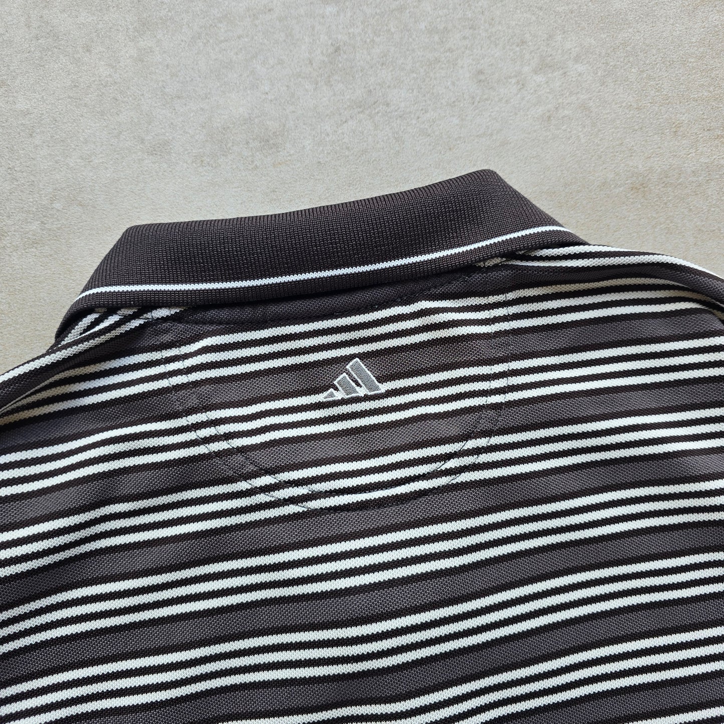 Vintage 90's Adidas Golf Striped Polo Shirt - L