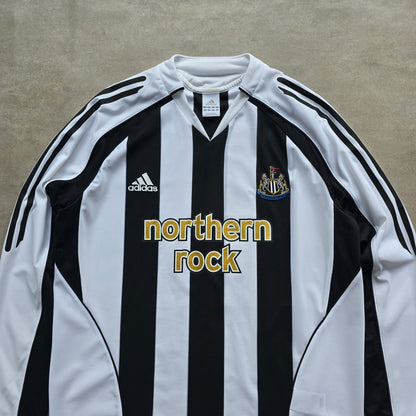 Vintage 2005 Adidas Newcastle Home Long Sleeve Jersey - L