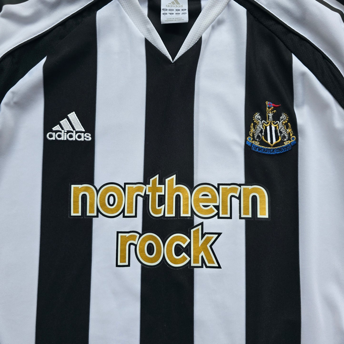 Vintage 2005 Adidas Newcastle Home Long Sleeve Jersey - L