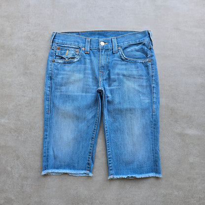 Vintage 2000's True Religion Ricky Cut Off Denim Shorts - 34