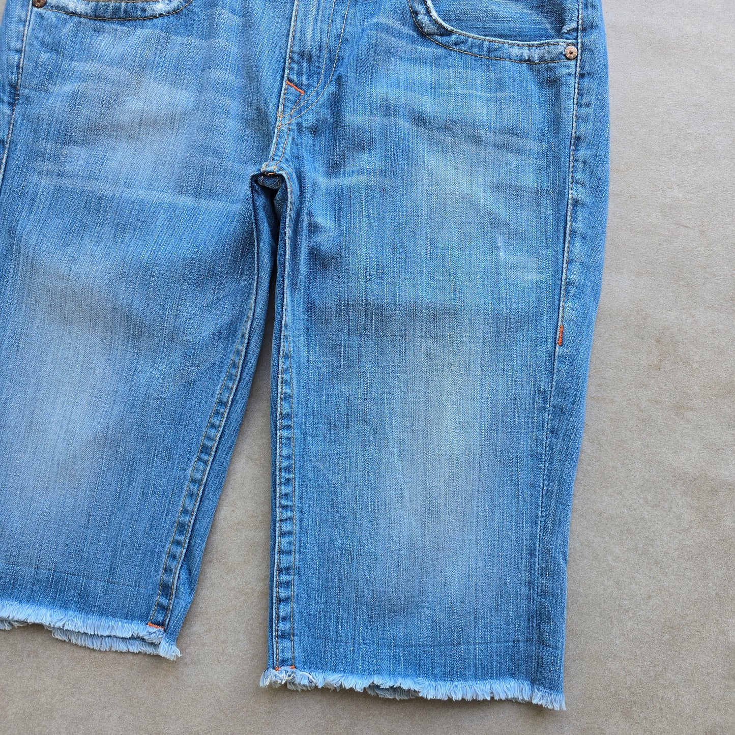 Vintage 2000's True Religion Ricky Cut Off Denim Shorts - 34