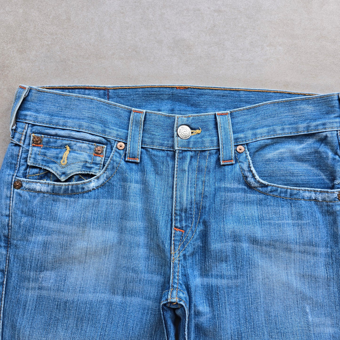 Vintage 2000's True Religion Ricky Cut Off Denim Shorts - 34