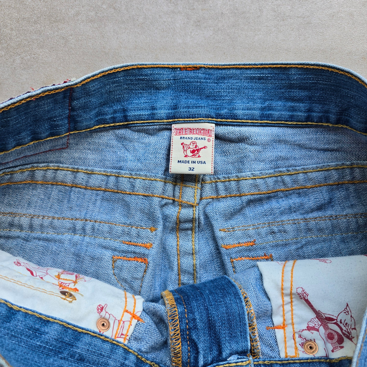 Vintage 2000's True Religion Ricky Cut Off Denim Shorts - 34