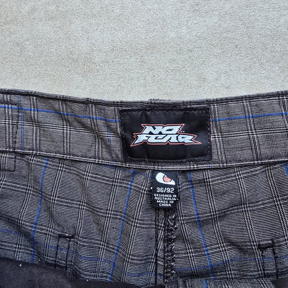 Vintage 2000's No Fear Plaid Shorts - 36