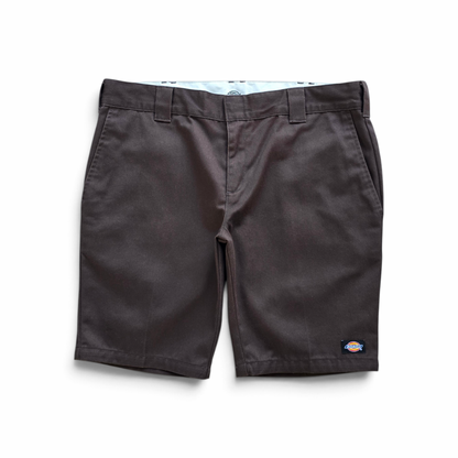 Dickies Brown Slim Fit Shorts - 36