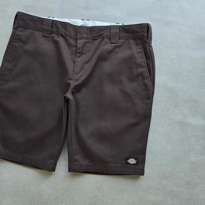 Dickies Brown Slim Fit Shorts - 36
