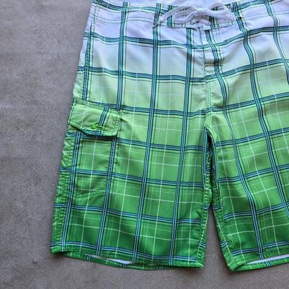 Vintage 2000's Quiksilver Plaid Board Shorts - 36