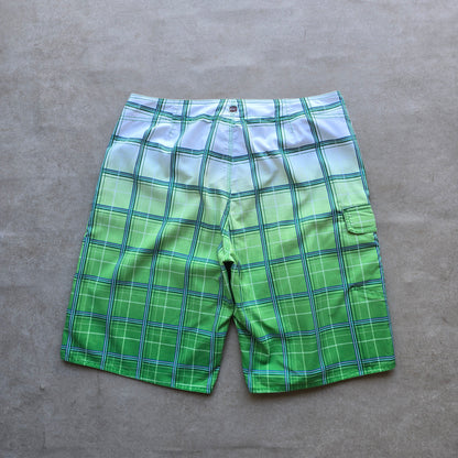 Vintage 2000's Quiksilver Plaid Board Shorts - 36