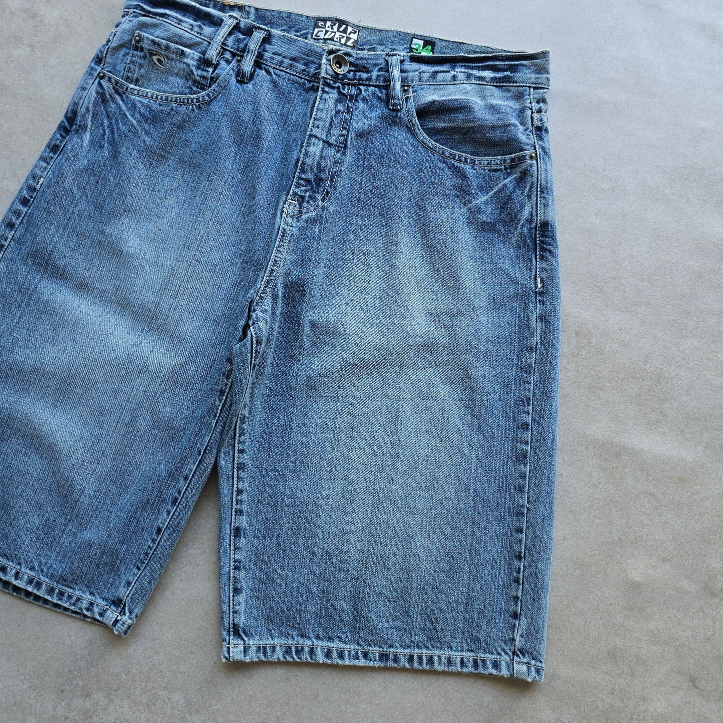 Vintage 2000's Rip Curl Baggy Denim Shorts - 34