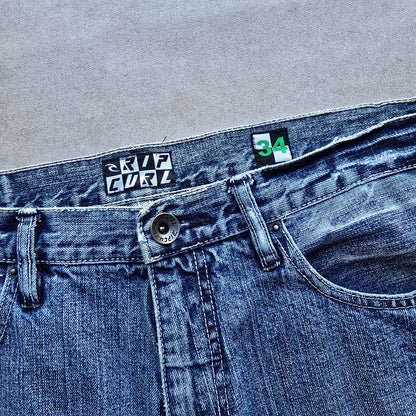 Vintage 2000's Rip Curl Baggy Denim Shorts - 34