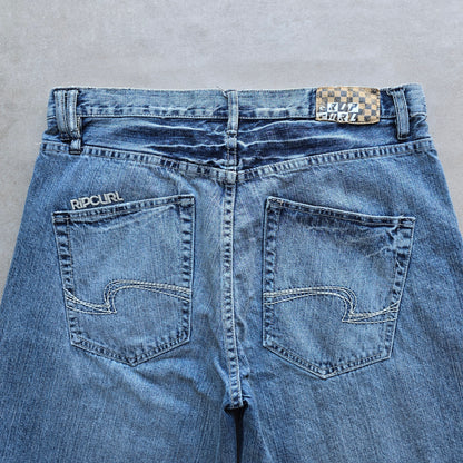 Vintage 2000's Rip Curl Baggy Denim Shorts - 34