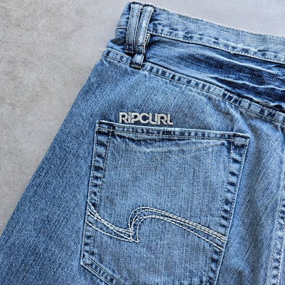Vintage 2000's Rip Curl Baggy Denim Shorts - 34