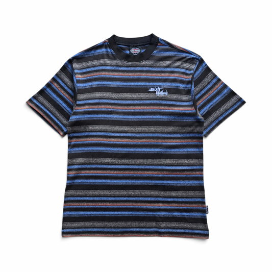 Vintage 90's Butt Naked Surfwear Striped Tee - M
