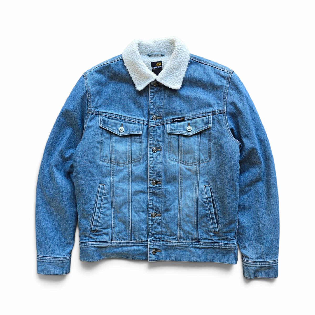 Vintage 2000's Rip Curl Fleece Lined Denim Jacket - WMNS L