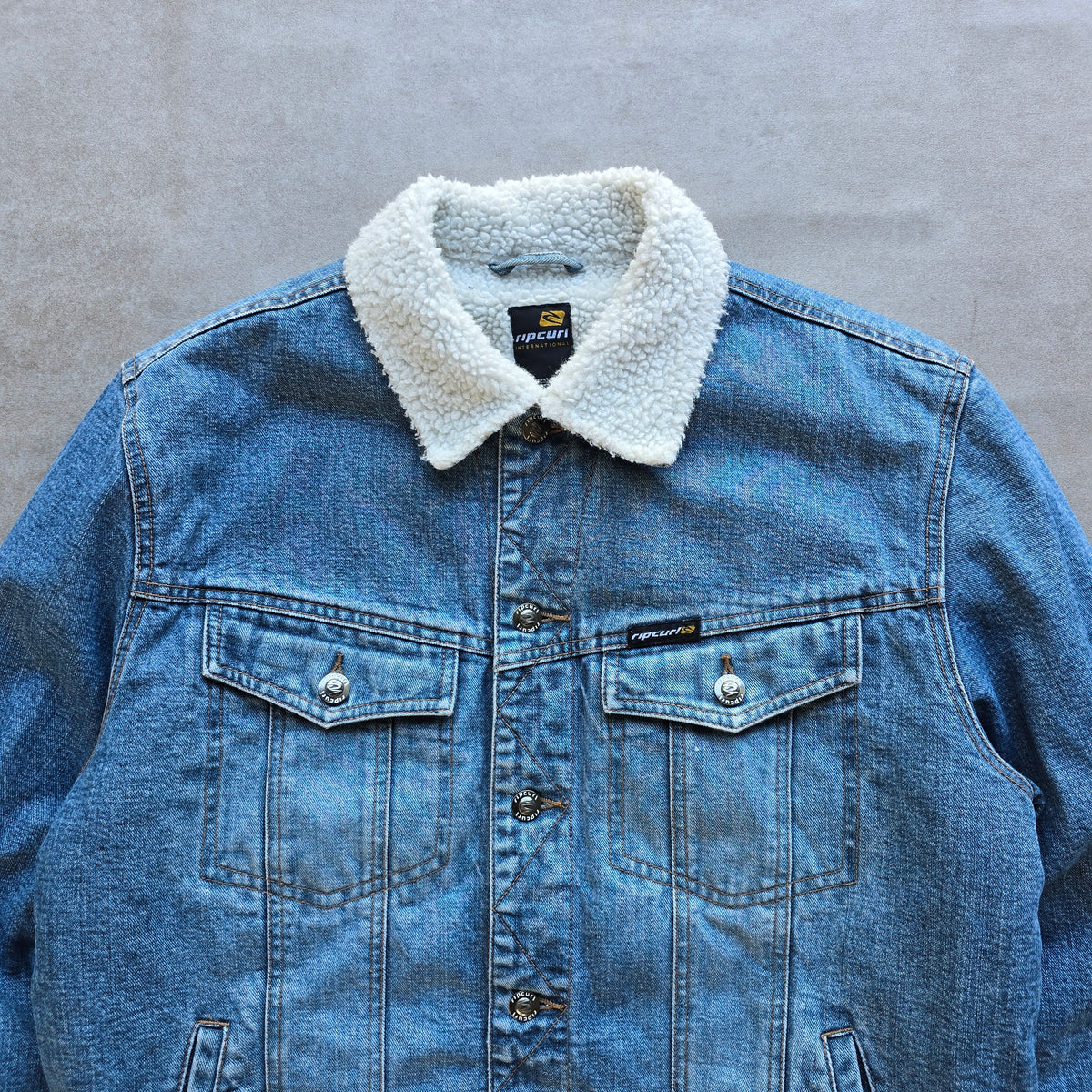 Vintage 2000's Rip Curl Fleece Lined Denim Jacket - WMNS L