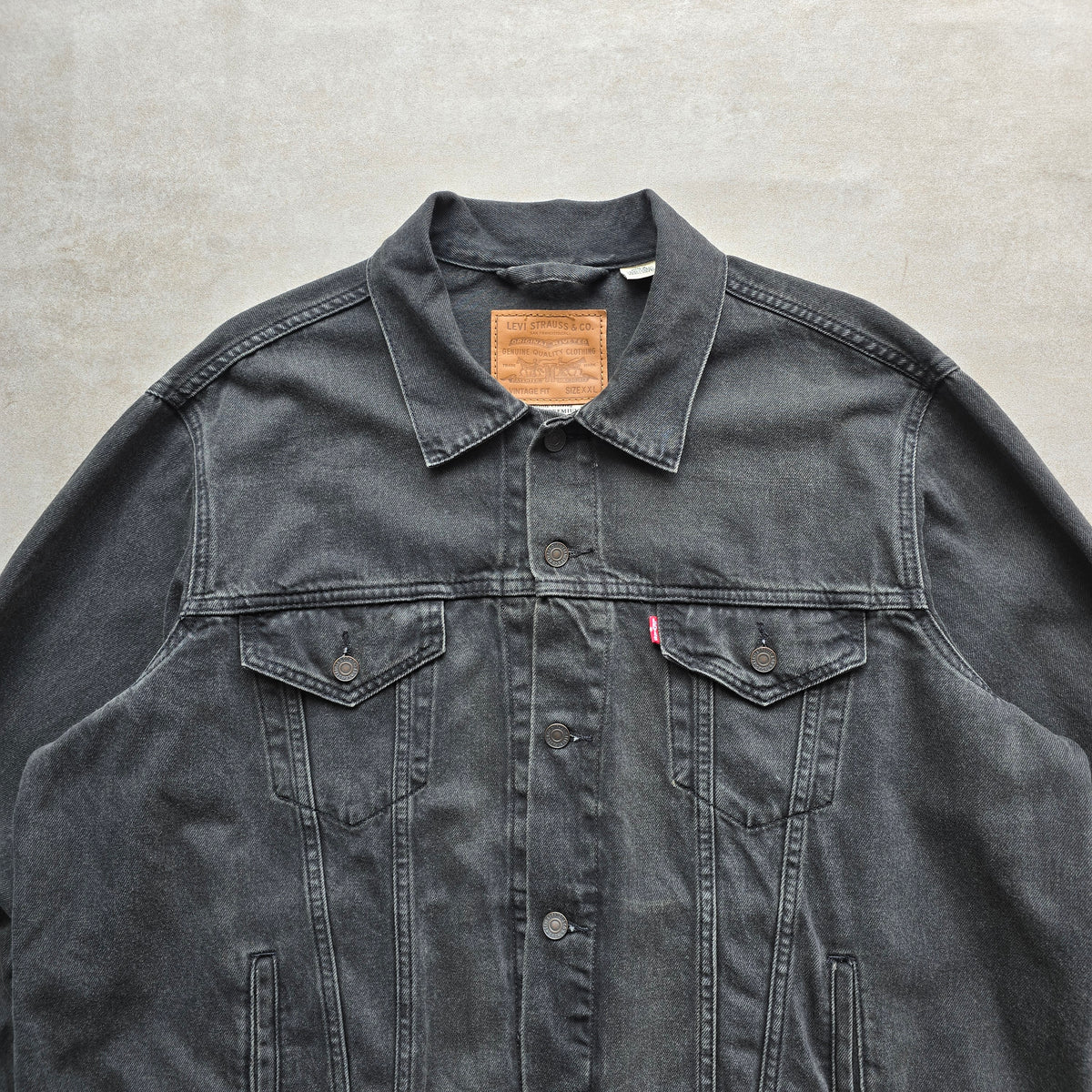 Levi's Vintage Fit Faded Black Denim Trucker Jacket - XXL