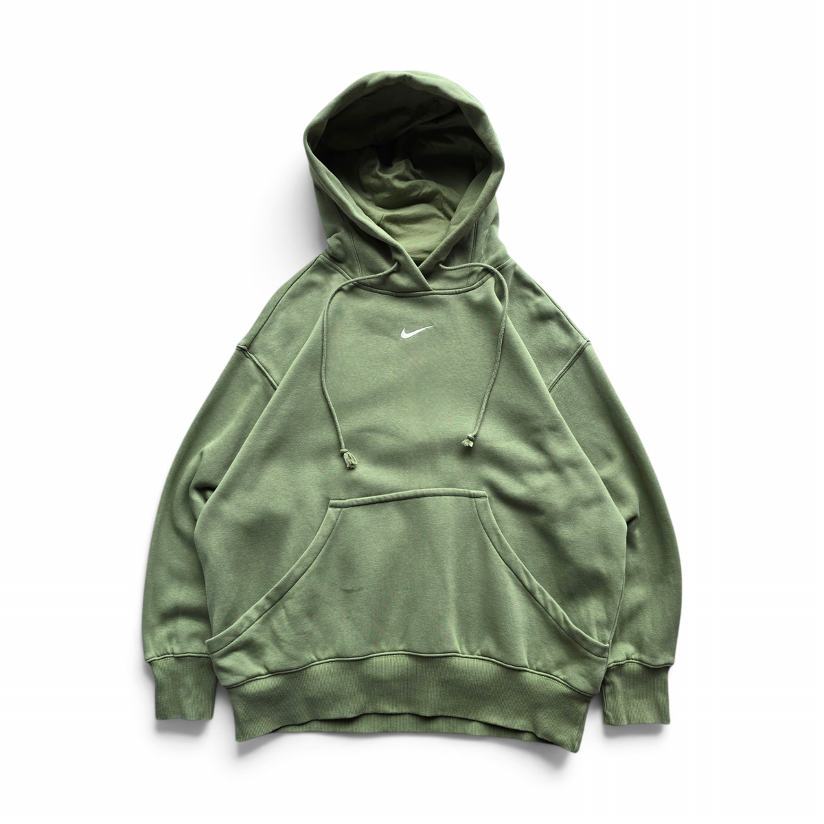 Nike Green Centre Swoosh Hoodie - S
