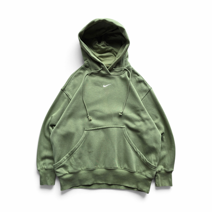Nike Green Centre Swoosh Hoodie - S