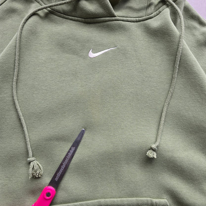 Nike Green Centre Swoosh Hoodie - S