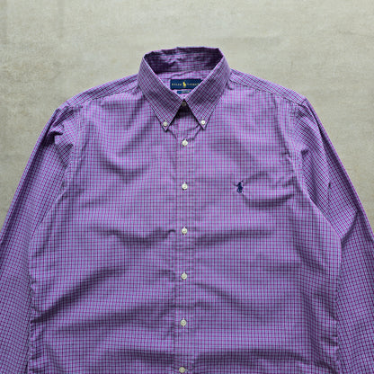 Ralph Lauren Plaid Long Sleeve Button Up Shirt - L