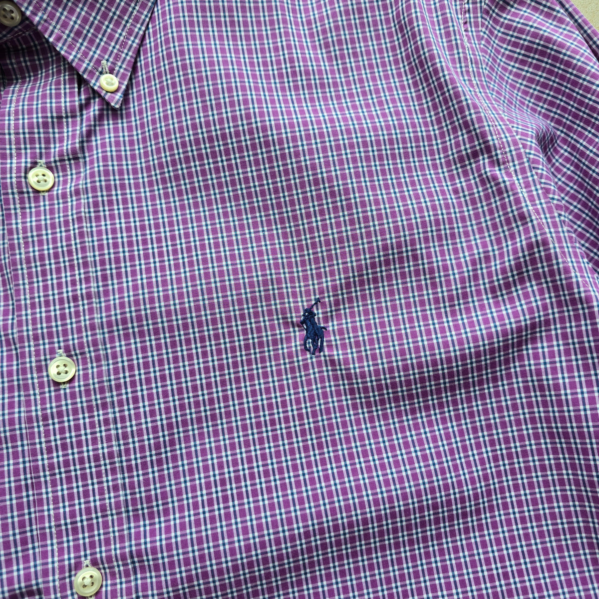 Ralph Lauren Plaid Long Sleeve Button Up Shirt - L