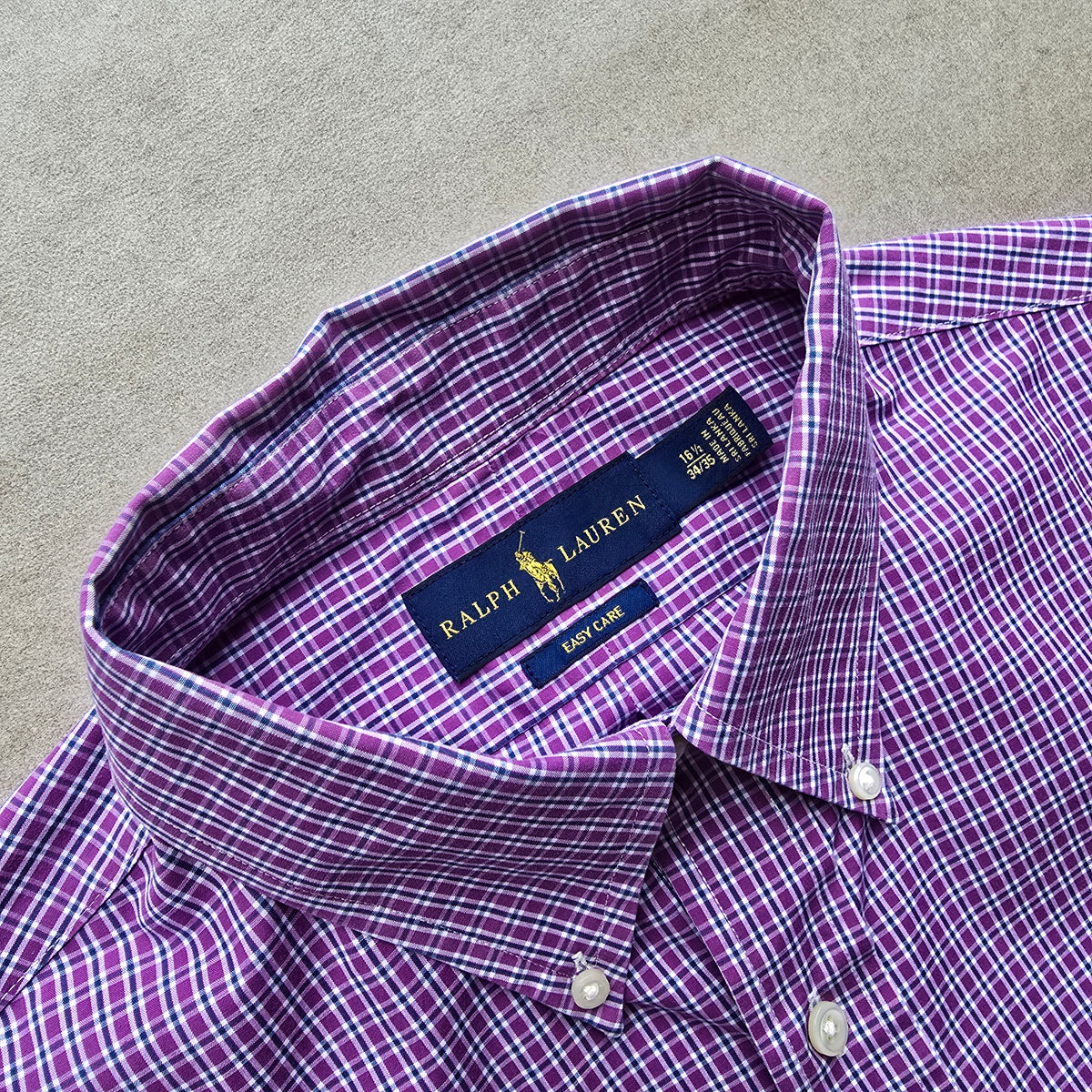 Ralph Lauren Plaid Long Sleeve Button Up Shirt - L