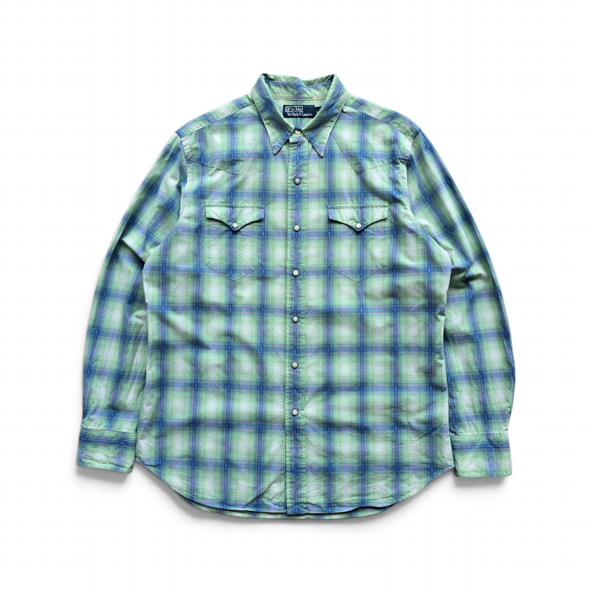 Ralph Lauren Pearl Snap Plaid Western Button Up Shirt - L