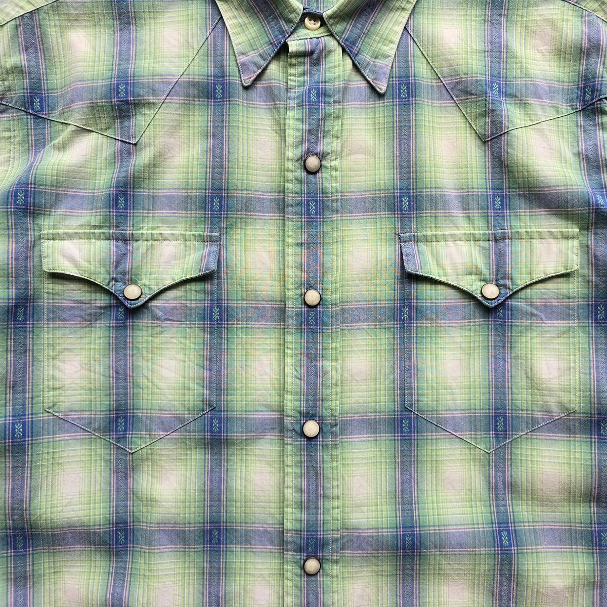Ralph Lauren Pearl Snap Plaid Western Button Up Shirt - L