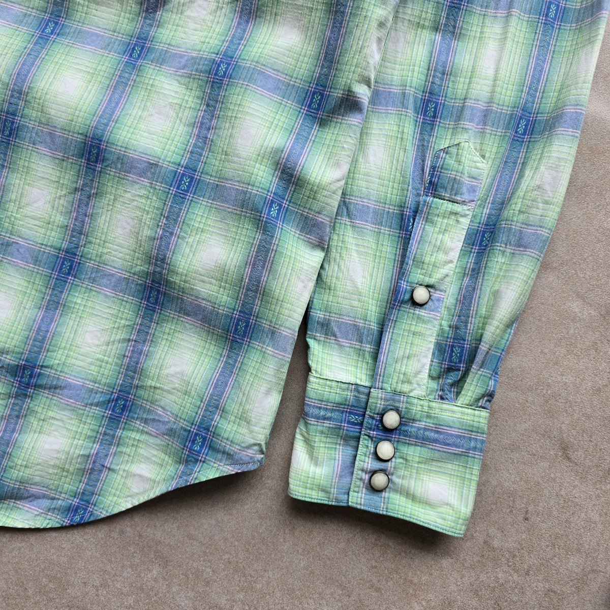 Ralph Lauren Pearl Snap Plaid Western Button Up Shirt - L