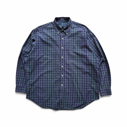 Vintage Ralph Lauren Plaid Long Sleeve Button Up Shirt - XL