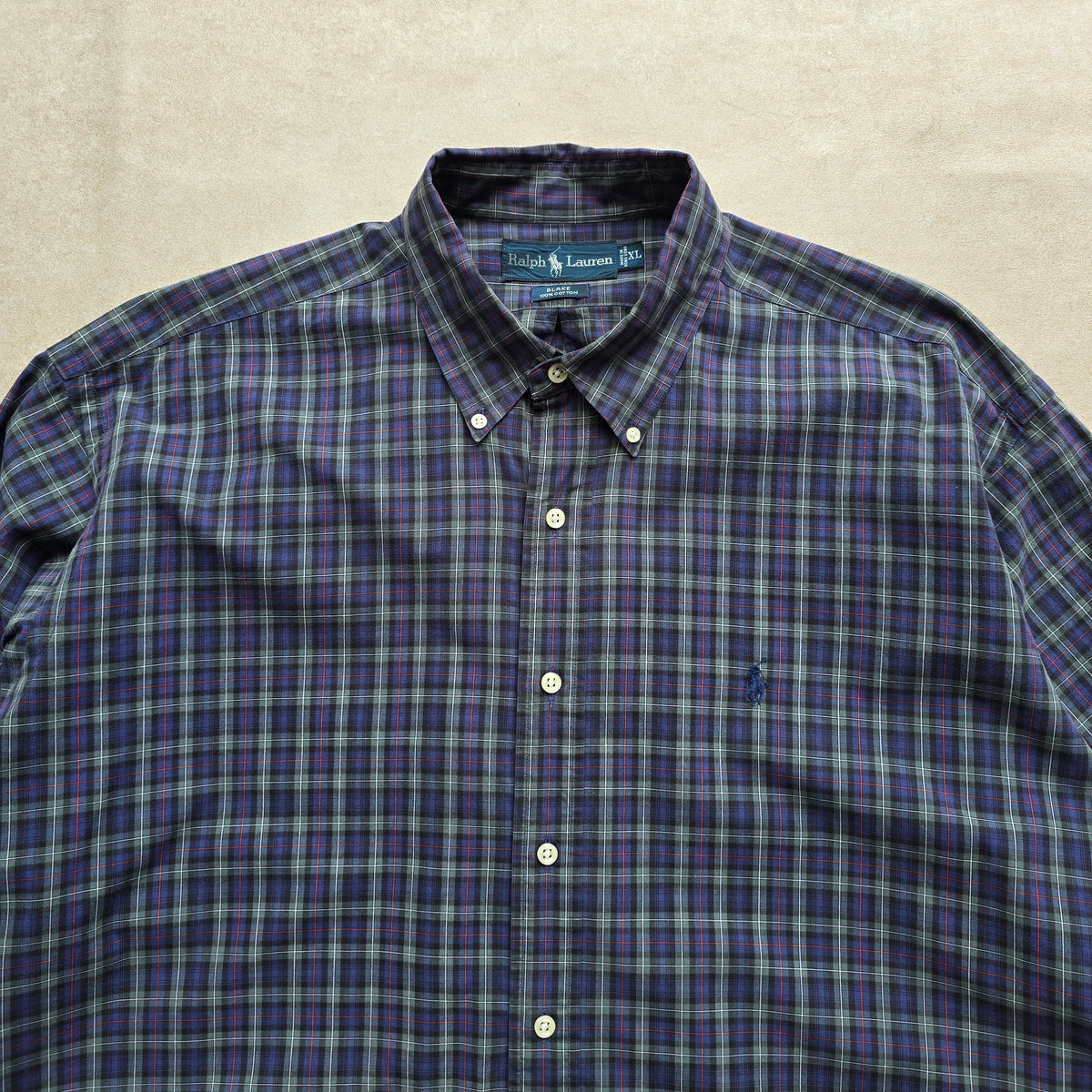 Vintage Ralph Lauren Plaid Long Sleeve Button Up Shirt - XL
