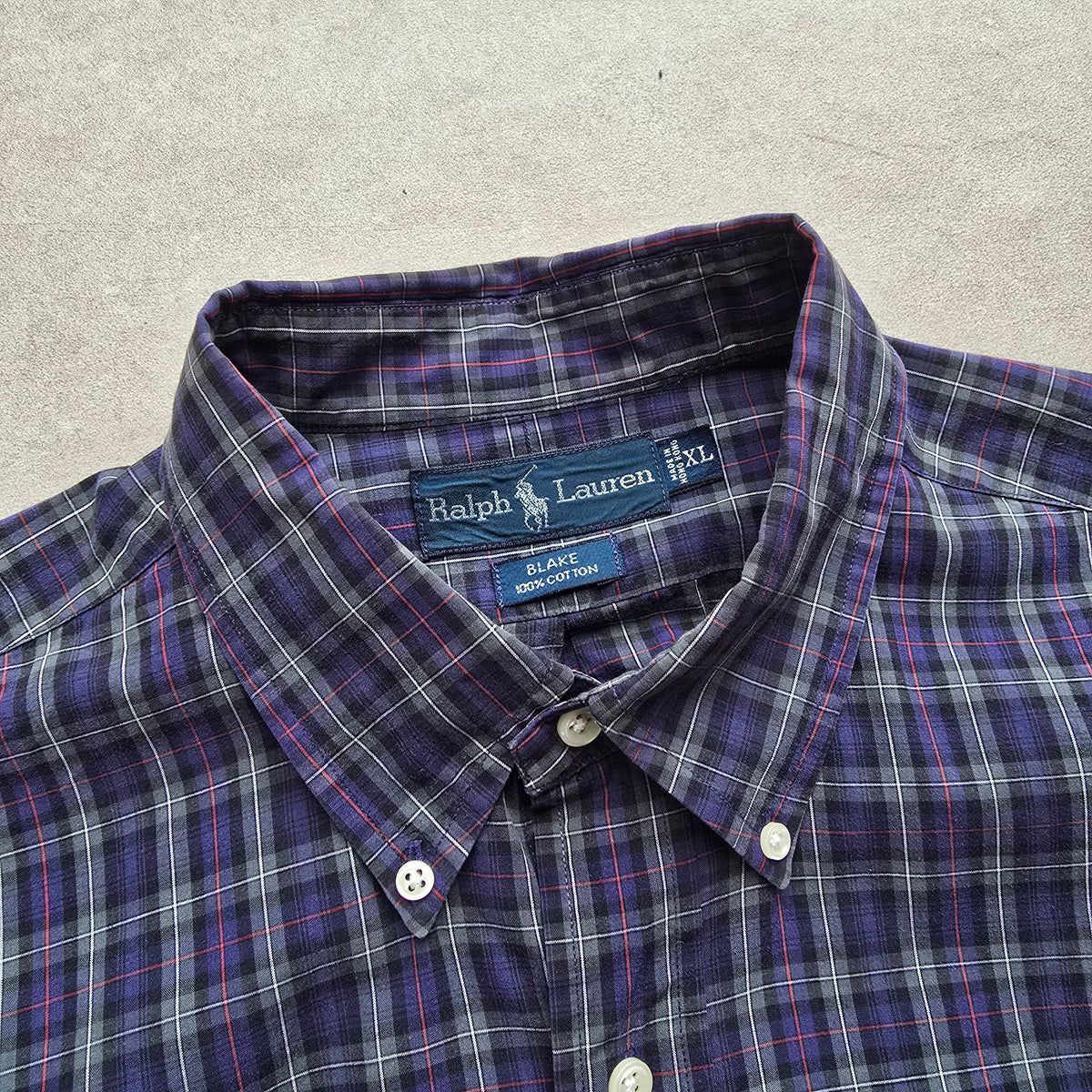 Vintage Ralph Lauren Plaid Long Sleeve Button Up Shirt - XL