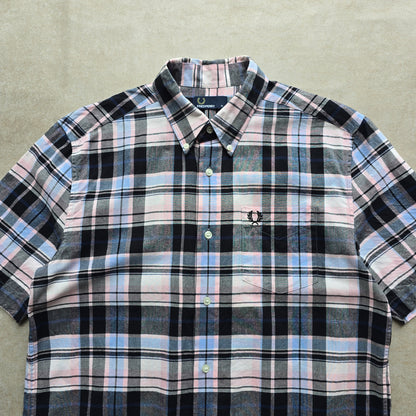Fred Perry Short Sleeve Button Up Shirt - M